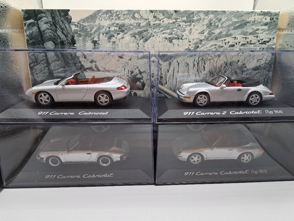 Schuco 4x Porsche 911 Cabrio set, Hobby en Vrije tijd, Ophalen of Verzenden, Zo goed als nieuw, Auto, Schuco