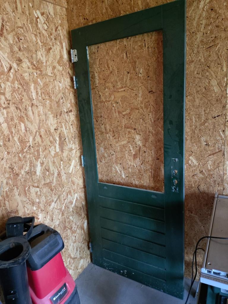 Houten Buitendeur 88x211,5 cm, Ophalen, Gebruikt, 80 tot 100 cm, Buitendeur