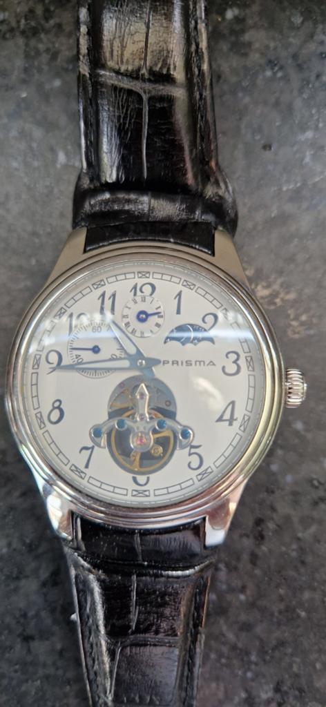 Prachtig prisma horloge, Ophalen of Verzenden, Zilver