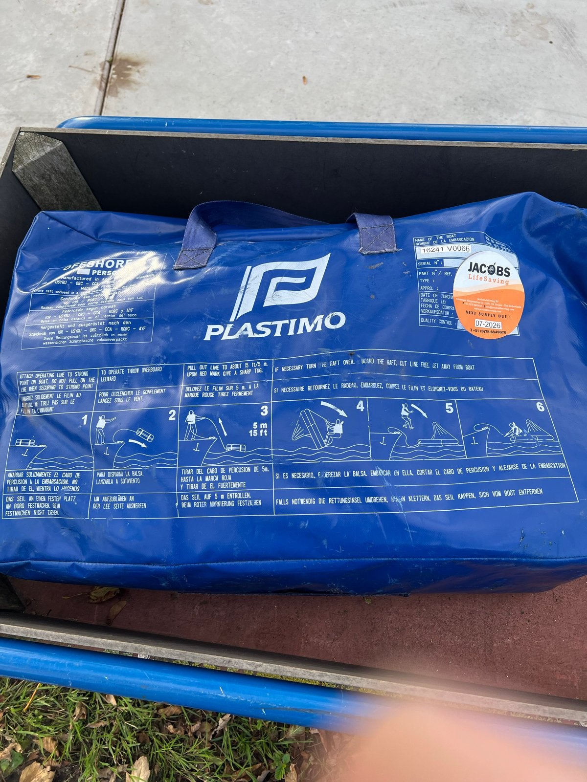 Plastimo reddingsvlot met certificaat, Watersport en Boten, Ophalen, Gebruikt, Overige typen