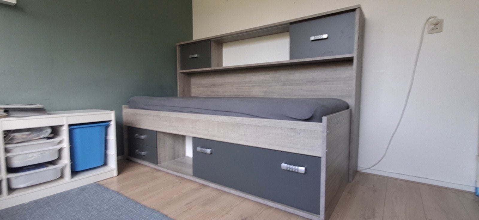 Kajuitbed, Huis en Inrichting, Slaapkamer | Bedden, Ophalen, 90 cm, Eenpersoons, Bruin