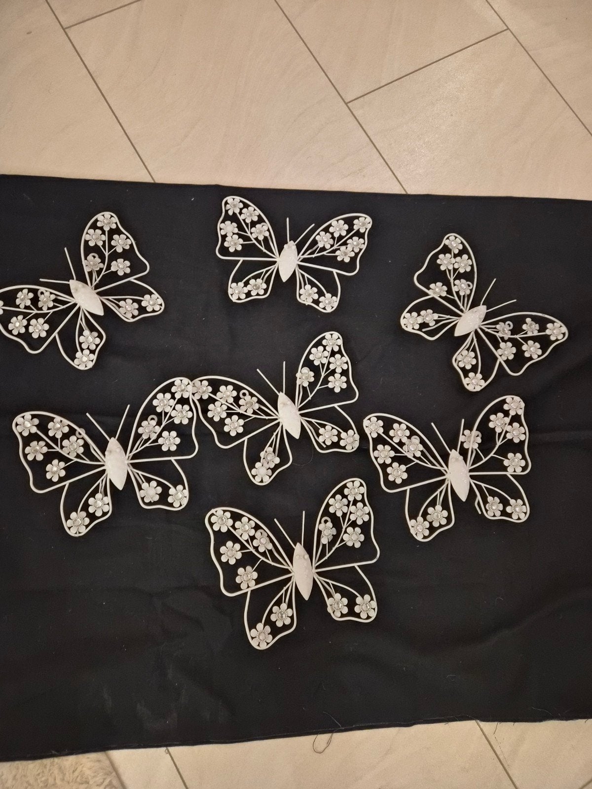 Nieuwe ijzeren vlinders decoratie - 6 stuks, Overige stijlen, Nieuw, Ophalen of Verzenden, Metaal