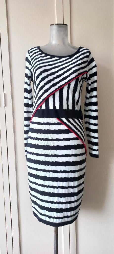 Alba Moda jurk blauw-wit-rood maat 38 zgan, Kleding | Dames, Maat 38/40 (M), Overige kleuren, Ophalen of Verzenden, Zo goed als nieuw