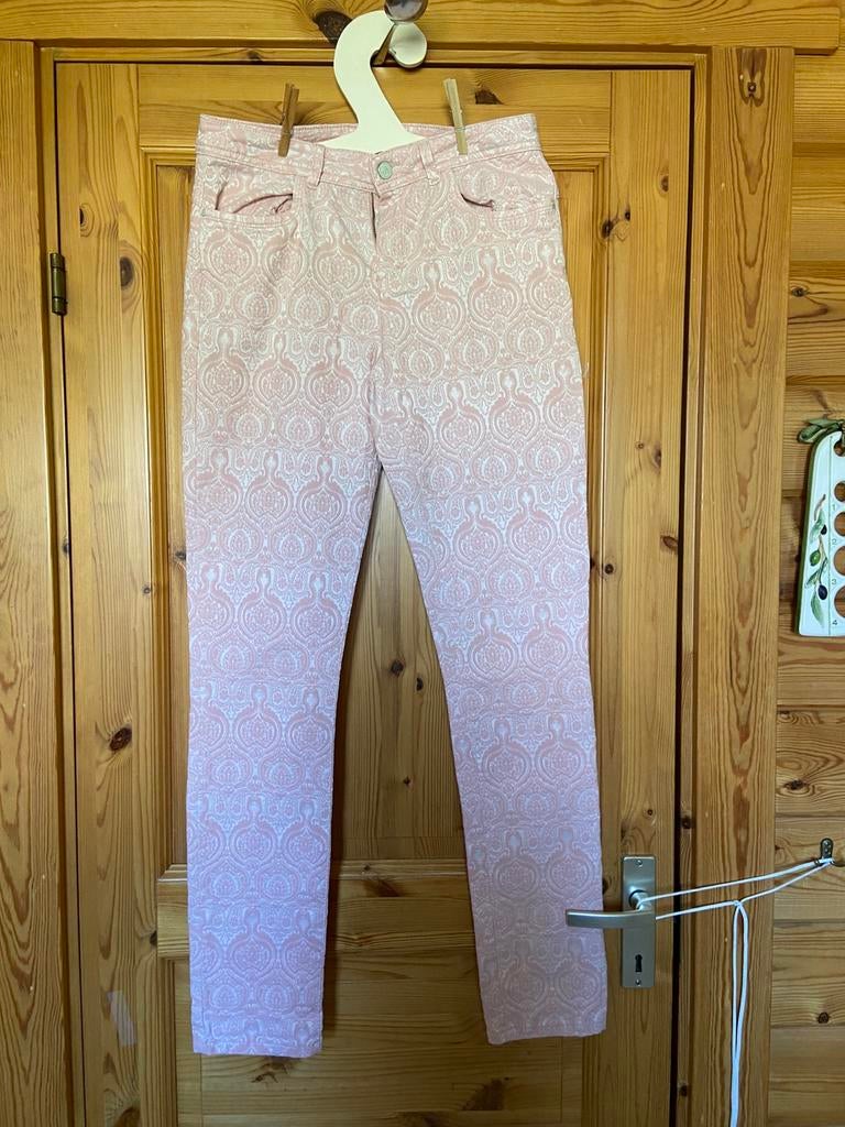 Broek zalm Tramontana 40 met design, Maat 38/40 (M), Ophalen of Verzenden, Zo goed als nieuw, Roze
