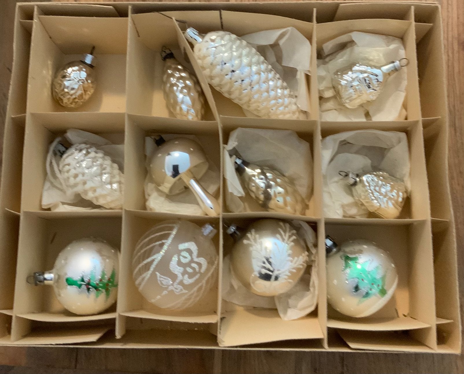 Vintage en antieke kerstballen & reflector piek, Ophalen, Gebruikt