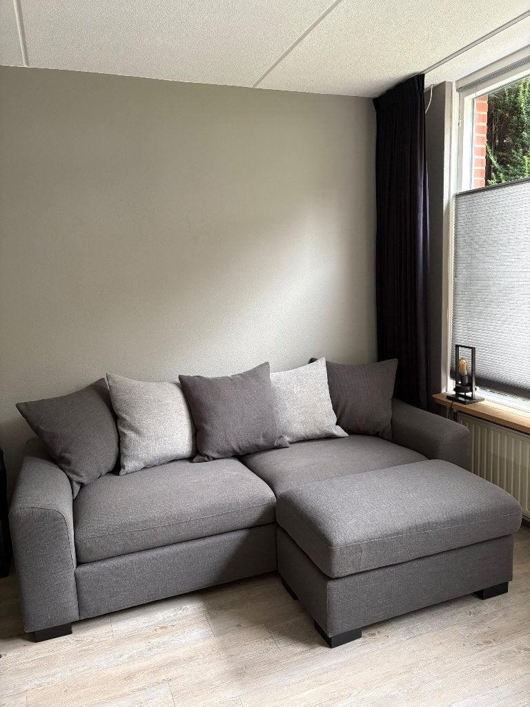 Bankstel, fauteuil en poef Pronto wonen, Ophalen, Gebruikt, Stof