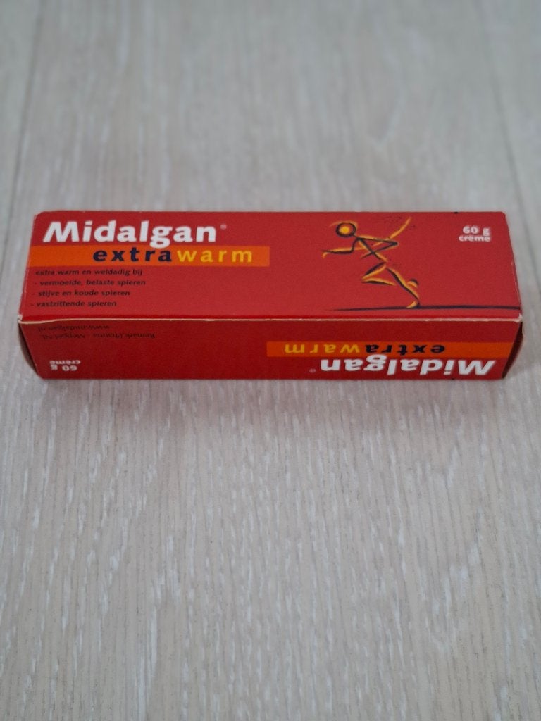 Midalgan Extra Warm, tube 60 gram, nieuw en ongeopend, Ophalen, Nieuw, Overige typen