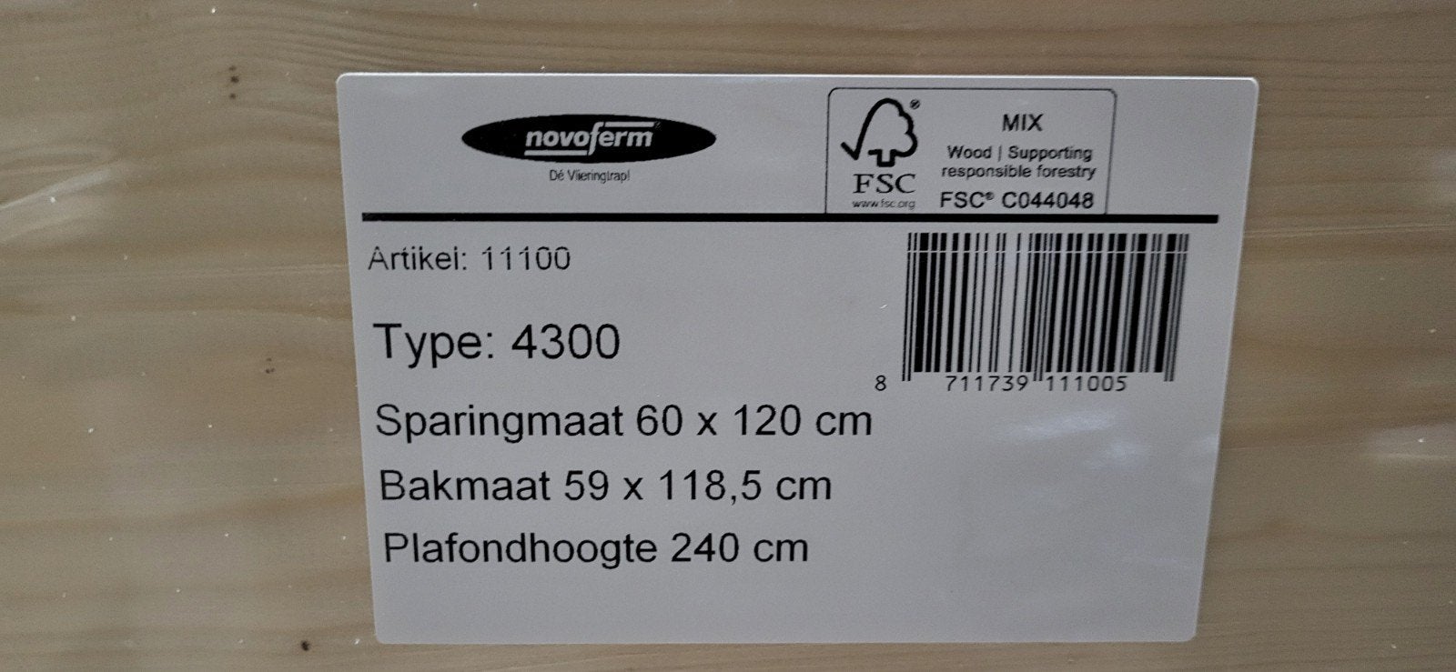 Nieuwe Novoferm zoldertap type 4300, Verzenden, Nieuw, 2 tot 4 meter