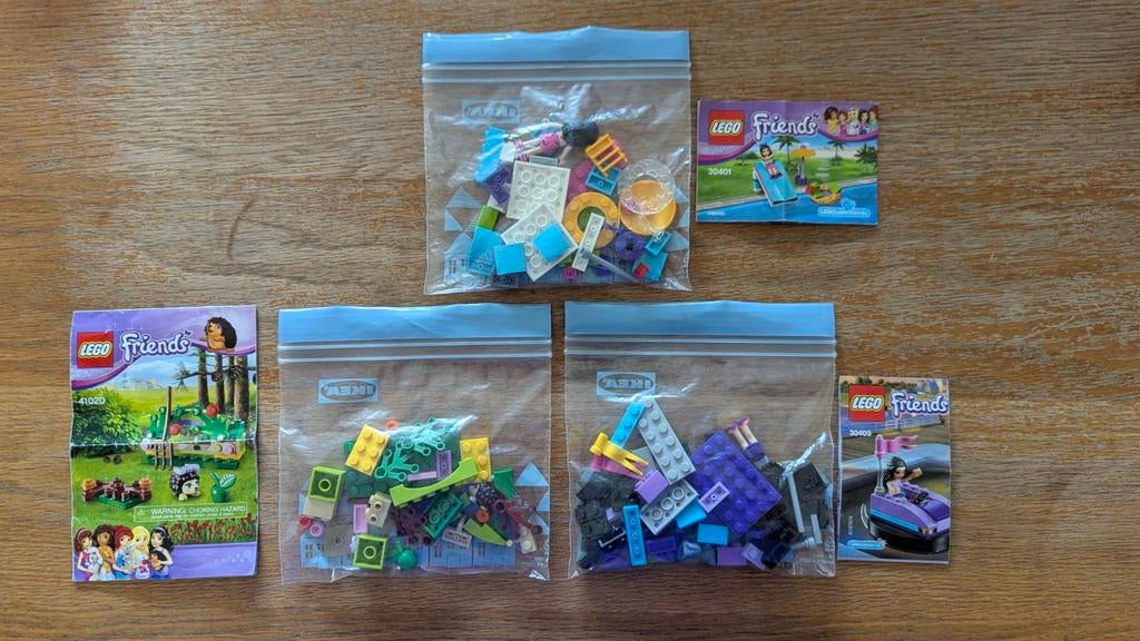 Lego Friends Polybags. Nr 41020, 30401 en 30409. IZGS, Lego, Friends, Ophalen of Verzenden, Zo goed als nieuw