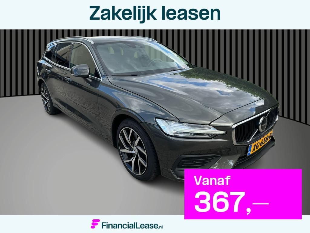 Volvo V60 2.0 T5 Momentum virtual cockpit, leer, navi, 15 km/l, 4 cilinders, 93 €/maand, Lease