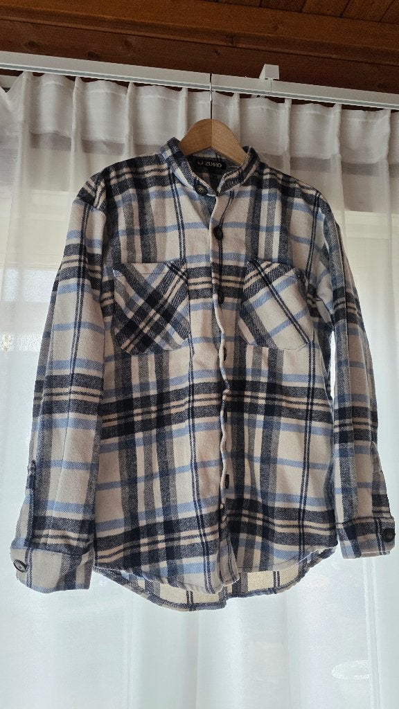 Beschrijving Blauw wit geruite blouse Zumo maat XS, Zumo, Blauw, Ophalen of Verzenden, Zo goed als nieuw