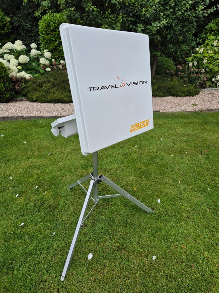 Travelvision volautomatische satellietschotel, Audio, Tv en Foto, Schotelantennes, Ophalen of Verzenden, Zo goed als nieuw, Overige merken