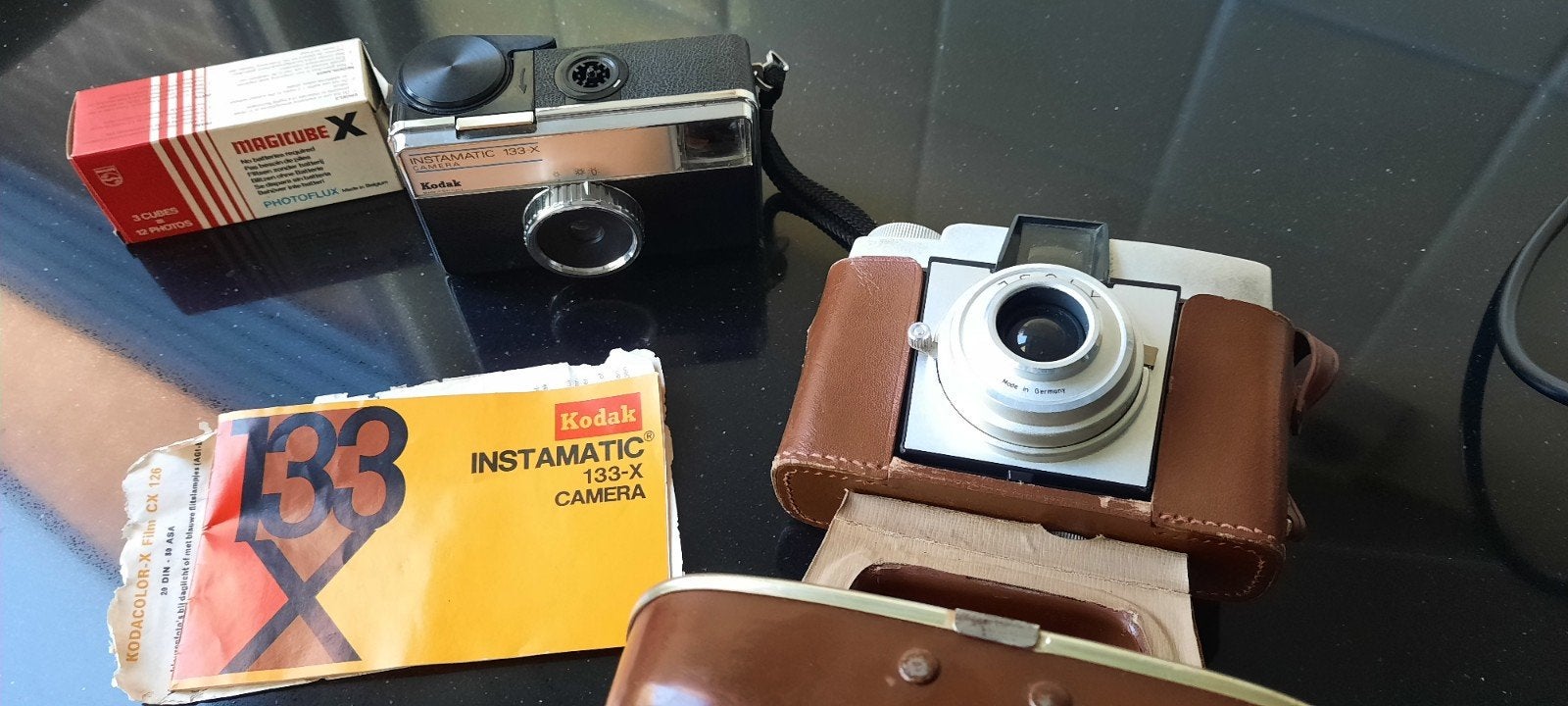 Vintage Kodak Instamatic 133-X en J. Soly camera's, Ophalen of Verzenden, Gebruikt, Compact, Kodak