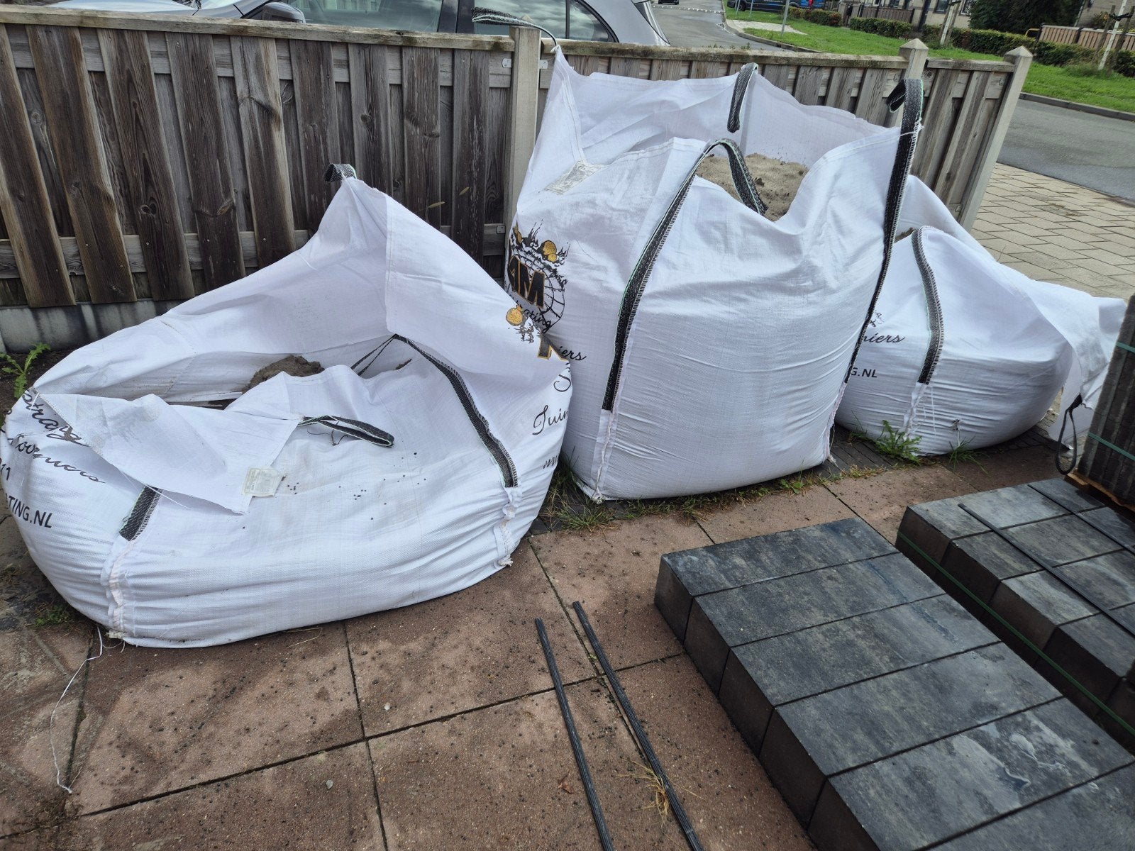 1 kuub zand in big bag (moet weg), Tuin en Terras, Ophalen, Gebruikt, Ophoogzand
