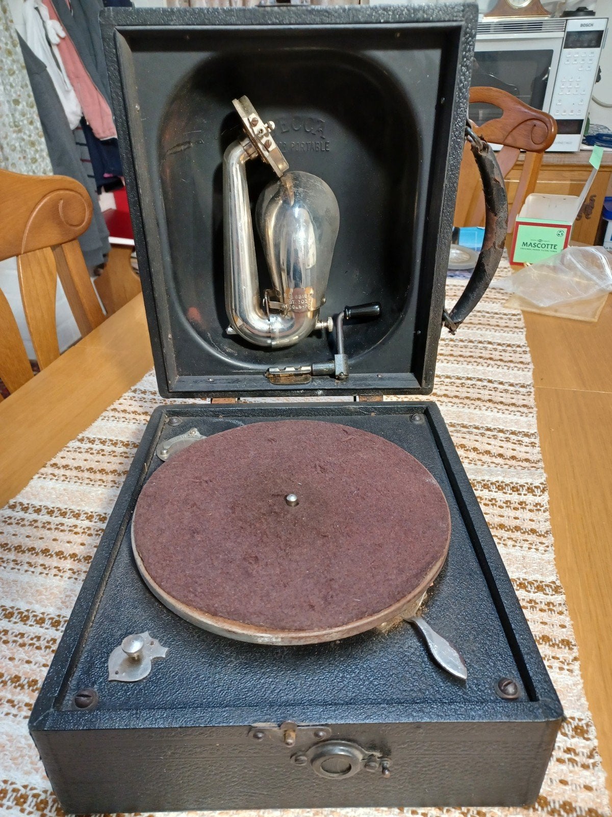 DECCA JUNIOR portable pathefoon, Ophalen of Verzenden