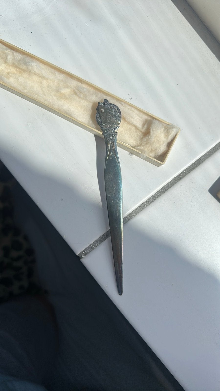 Verzilverde briefopener van Schoonhovense Zilverfabriek, Ophalen of Verzenden, Zilver