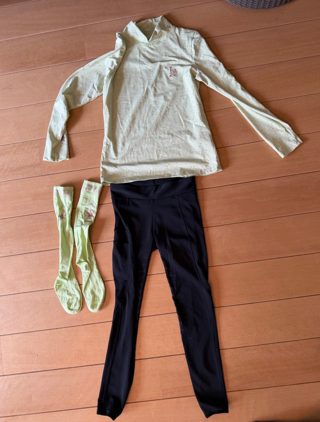 Paardrijkleding setje licht Groen, Maat 164 / S, Dieren en Toebehoren, Paardrijkleding, Ophalen, Nieuw, La Valencio, S