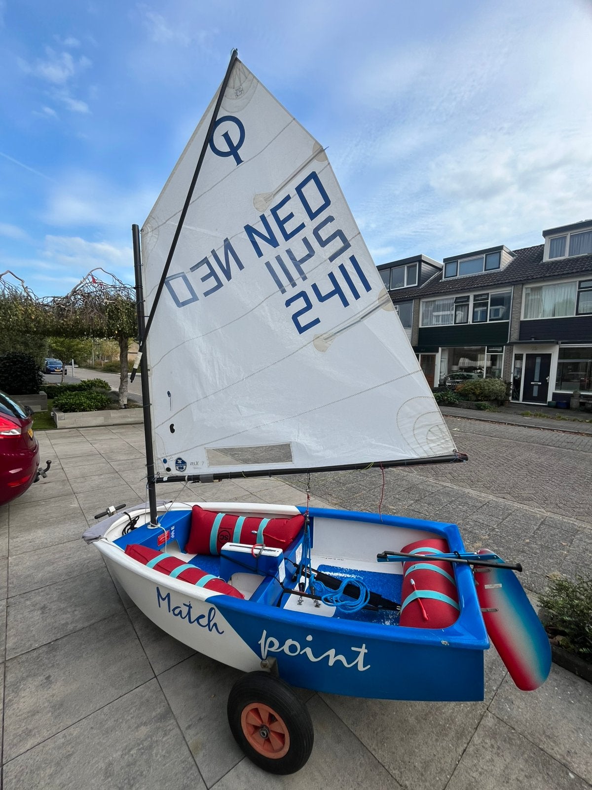 Overcomplete ex-Wedstrijd Optimist, Gebruikt, Minder dan 15 m², Overige typen, Ophalen