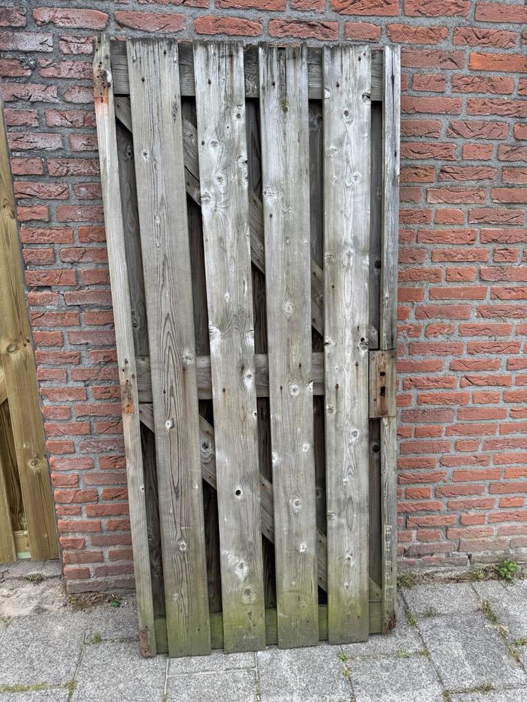Houten tuinpoort, Tuin en Terras, Ophalen, 1 tot 2 meter, Minder dan 3 meter, Zo goed als nieuw