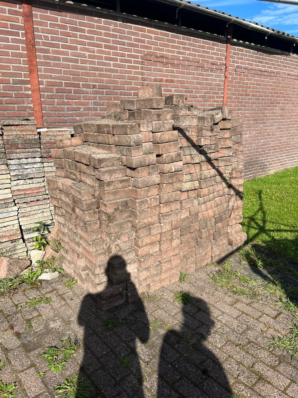 Gebruikte Straatstenen - ca. 15m2, Tuin en Terras, Tegels en Klinkers, Gebruikt, Klinkers, Overige materialen, 10 m² of meer, Ophalen