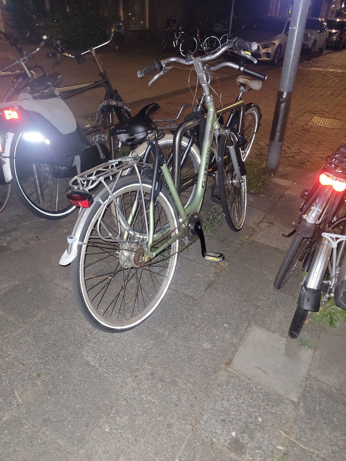 Gebruikte Gazelle stadsfiets - Groen, Fietsen en Brommers, Fietsen | Dames | Damesfietsen, Ophalen, Terugtraprem, Gazelle, 53 tot 56 cm