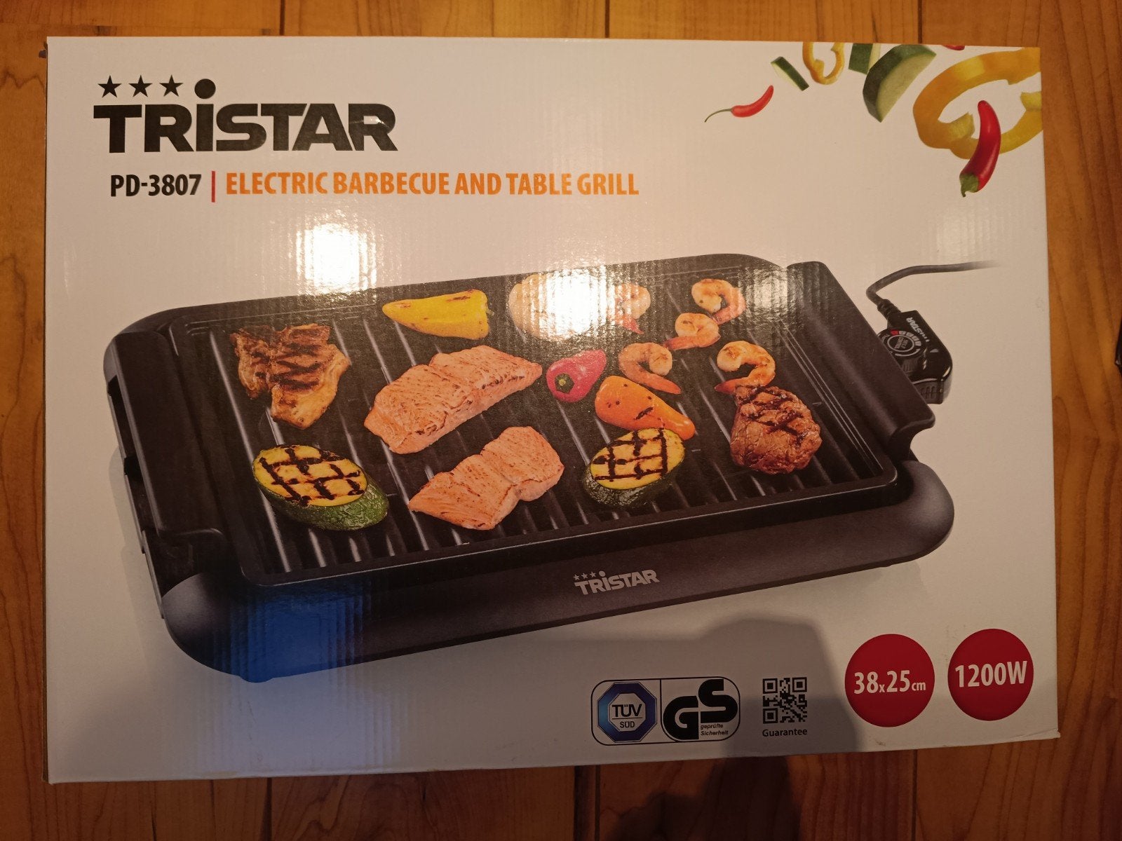 Tristar PD-3807 Elektrische Barbecue en Tafelgrill, Ophalen of Verzenden, Zo goed als nieuw, Tristar