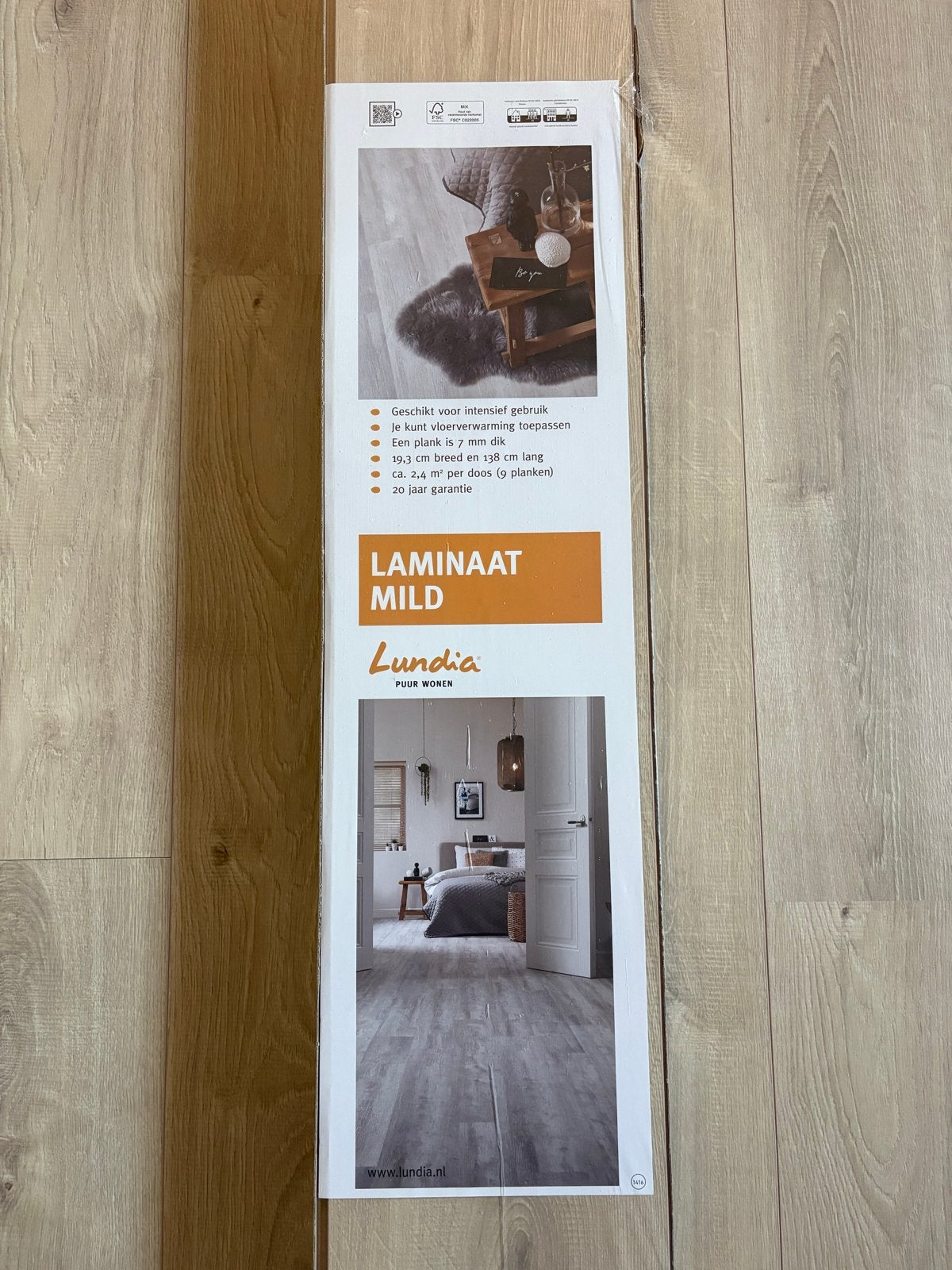 Lundia Laminaat Mild 4 pakken - 7mm Helge, Ophalen, Nieuw, 5 tot 10 m², 10 tot 30 cm