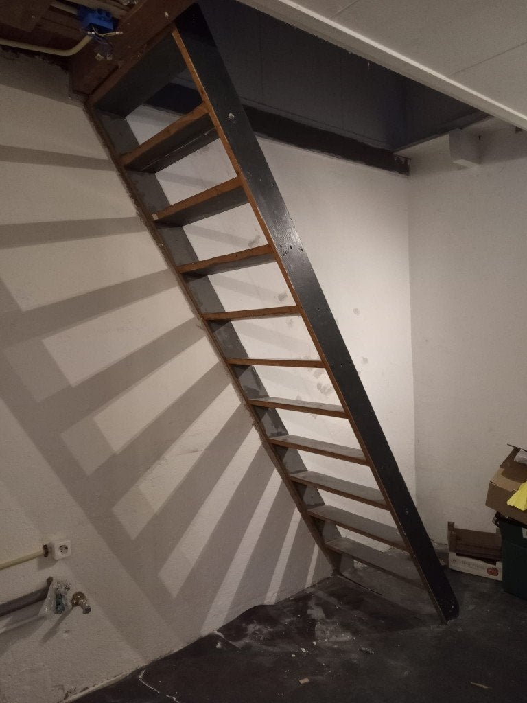 Houten trap, Ophalen, Gebruikt, Trap, 2 tot 4 meter
