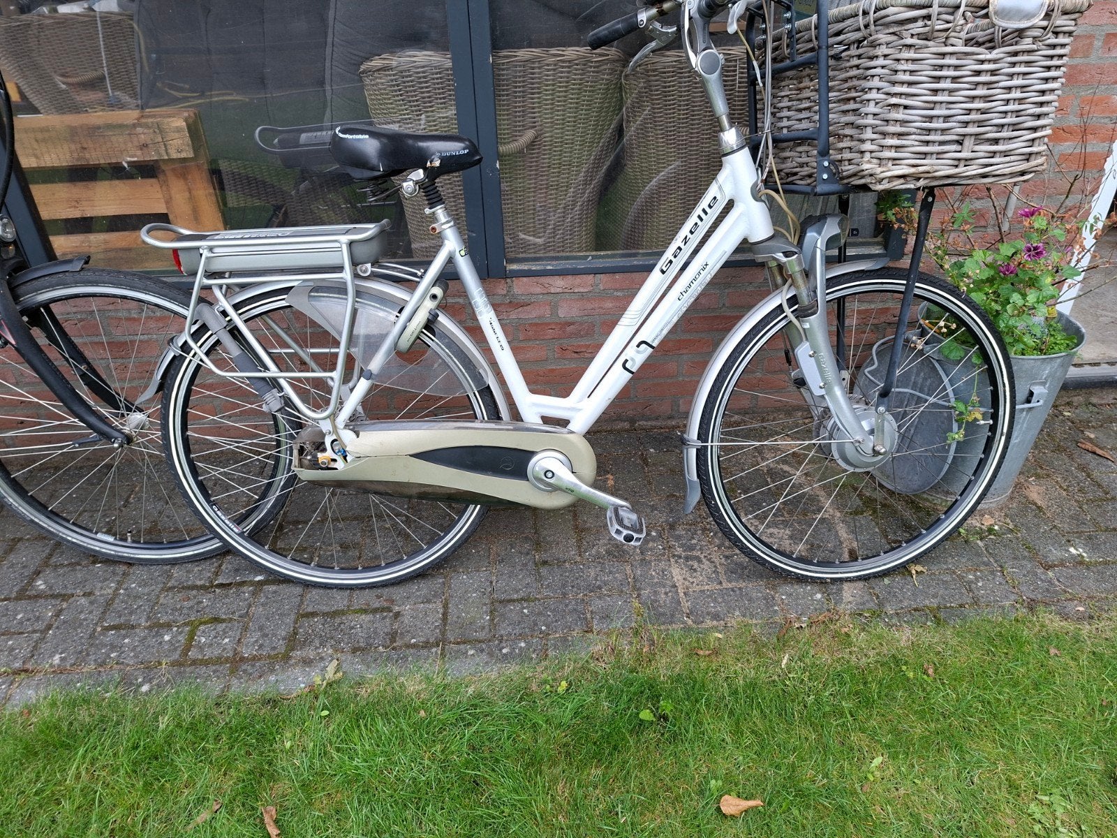 Gazelle Chamonix Damesfiets - Wit, Gebruikt, Fietsen en Brommers, Fietsen | Dames | Damesfietsen, Ophalen, Gebruikt, Velgrem, Versnellingen