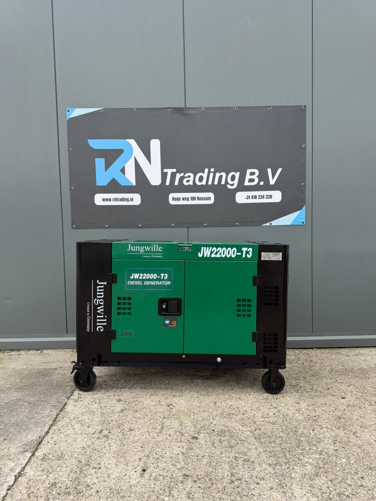 Jungwille JW22000-T3 Diesel Generator 20 kVA – NIEUW, Ophalen, Nieuw, 10 tot 30 kVA, Elektrisch startend