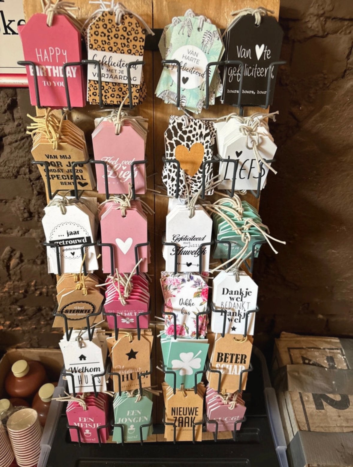 Cadeaukaartjes met rek, Ophalen of Verzenden
