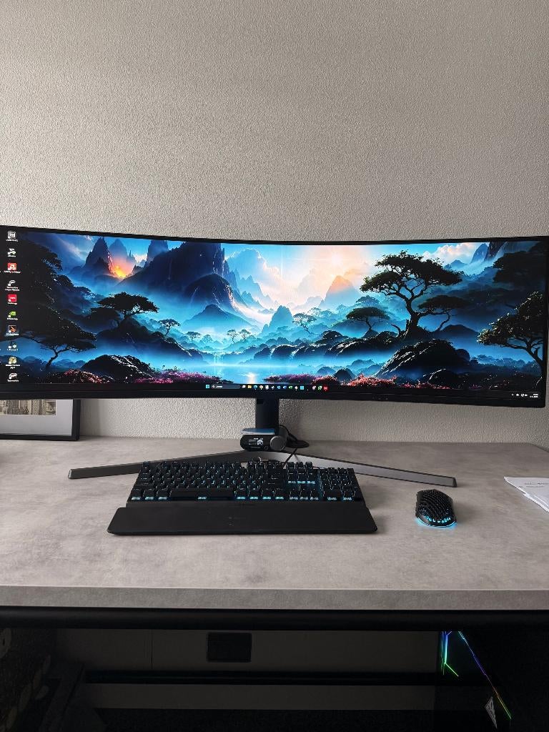 Samsung odyssey G9 49 inch -  LC49HG90DMRXEN, In hoogte verstelbaar, 101 t/m 150 Hz, Full HD, Minder dan 1 ms
