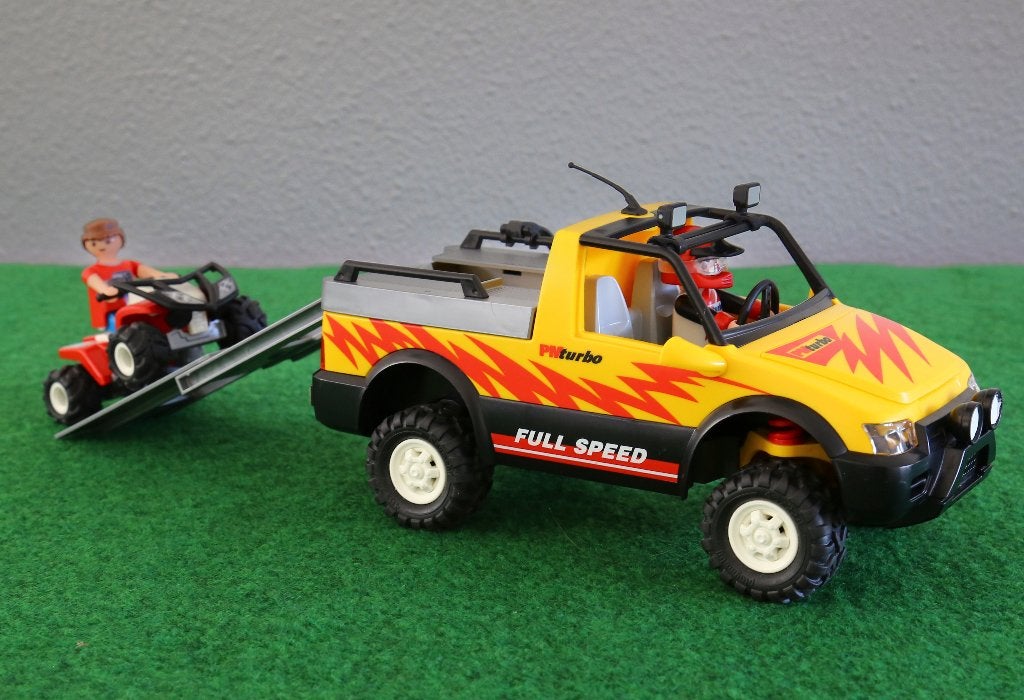 Playmobil 4228 Pick Up met Quad, Kinderen en Baby's, Ophalen of Verzenden, Zo goed als nieuw, Complete set