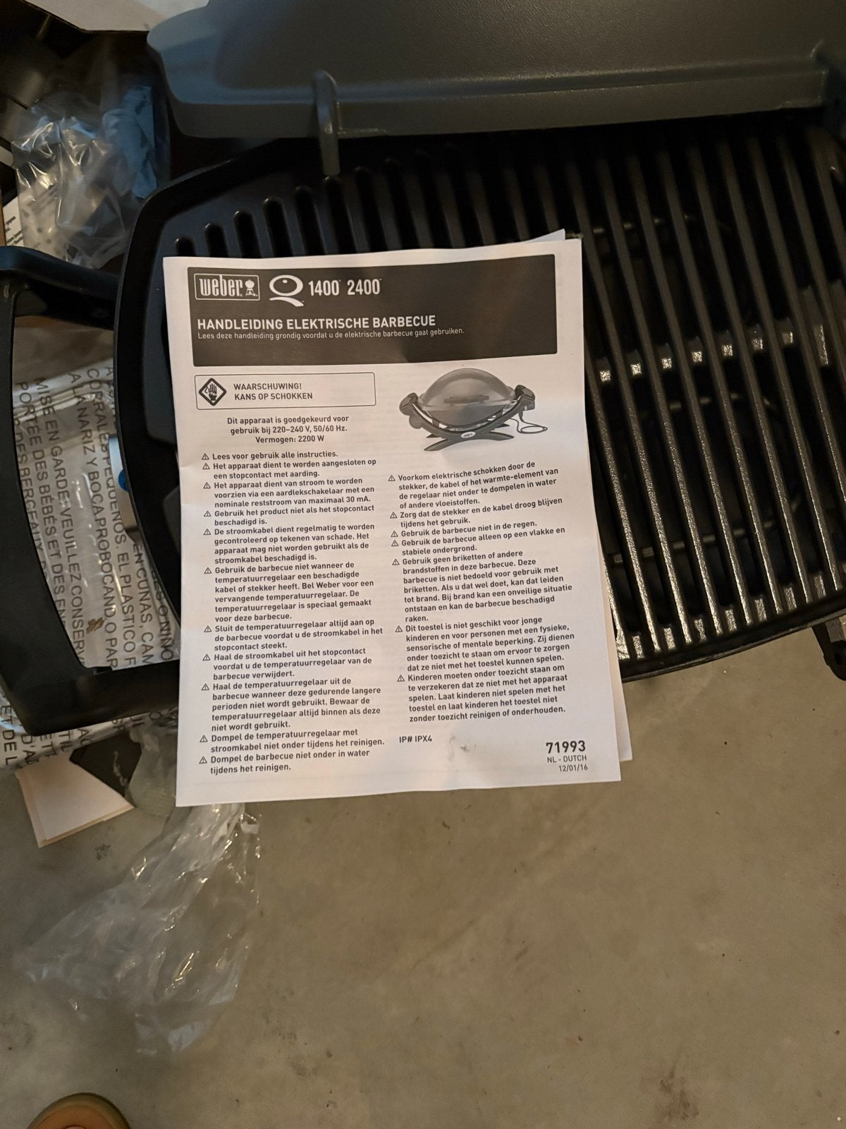 Weber Q1400 elektrische barbecue - Zo goed als nieuw, Tuin en Terras, Elektrische barbecues, Ophalen, Zo goed als nieuw
