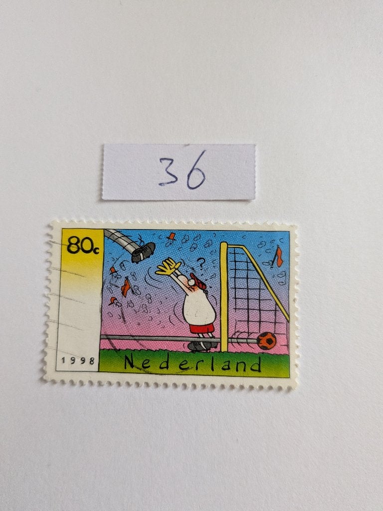 Voetbal, Verzenden, Na 1940, Gestempeld