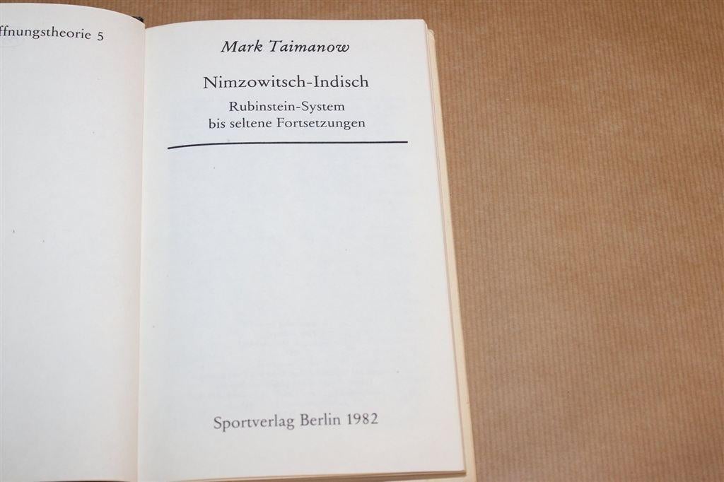 Nimzowitsch-Indisch Rubinstein — Tajmanov, Schaakopeningen, Boeken, Ophalen of Verzenden, Gelezen, Watersport en Hengelsport