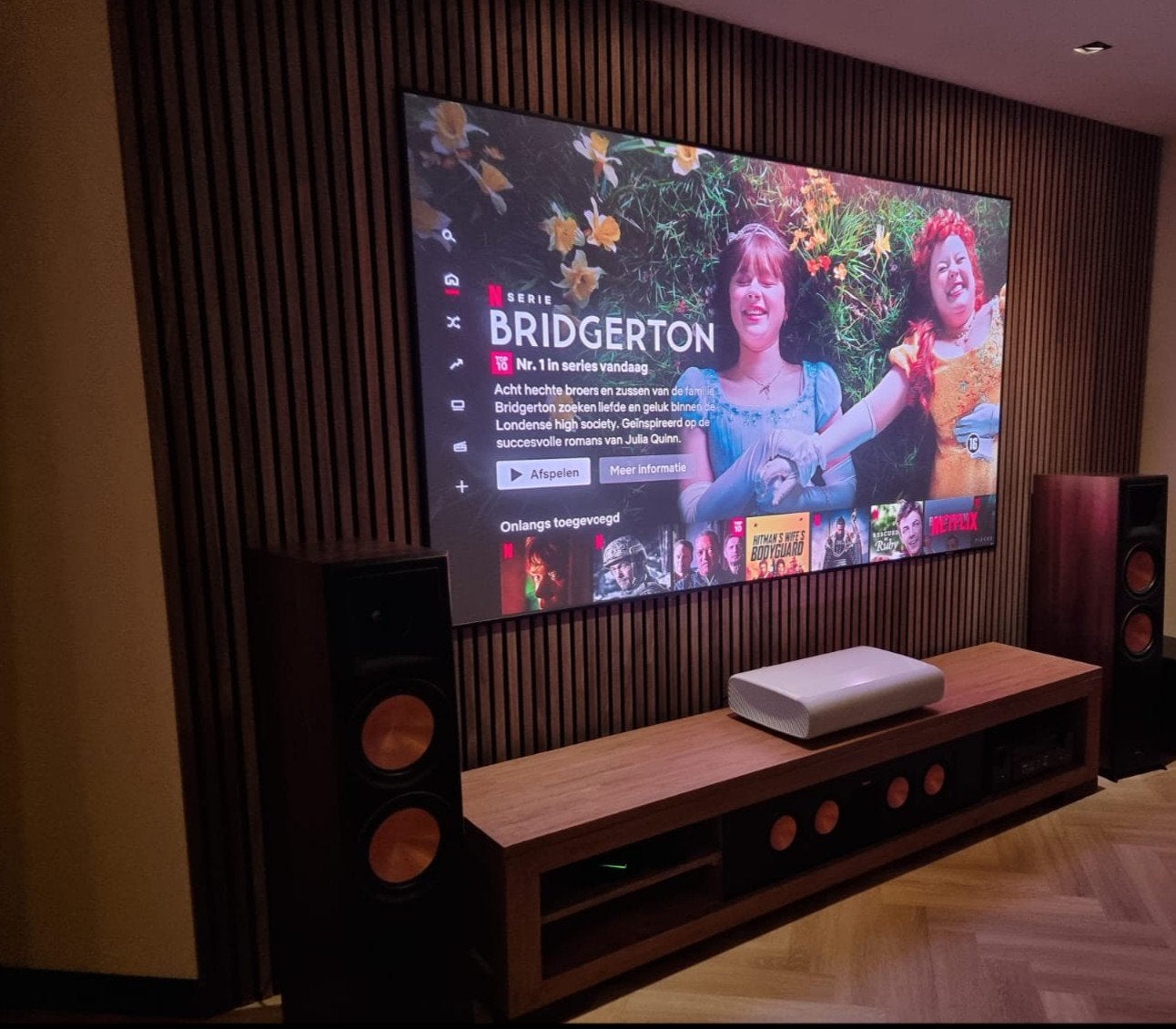 Samsung LSP9T 4K Laser Projector met 120" Scherm, Audio, Tv en Foto, Beamers, Ophalen, Zo goed als nieuw, Ultra HD (4K), Samsung