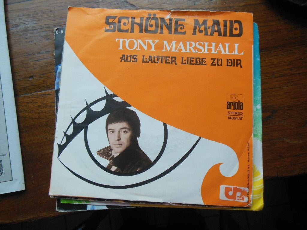 single tony marshall shone maid 45rpm jukebox vinyl record, Gebruikt, 7 inch, Ophalen of Verzenden, Pop