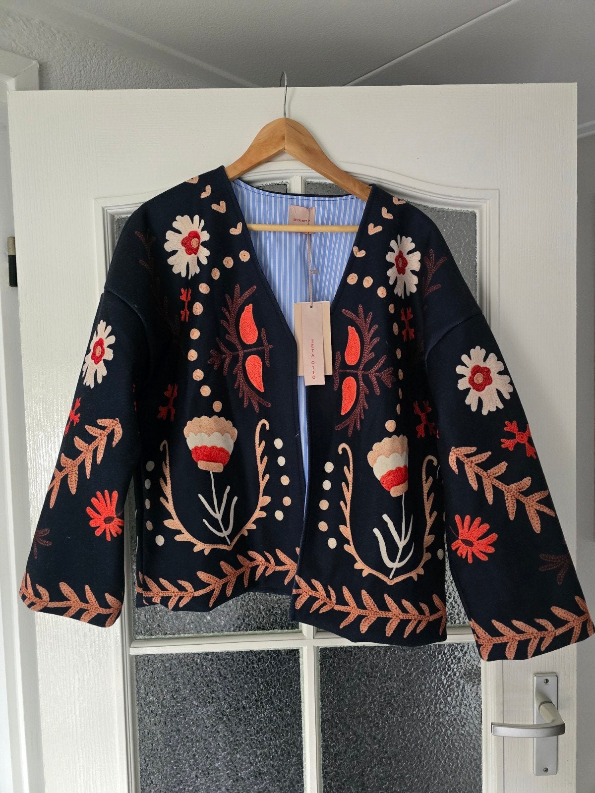 nieuw zeta otto jasje donkerblauw 42 44 46, Kleding | Dames, Ophalen of Verzenden, Nieuw, Maat 42/44 (L), Blauw