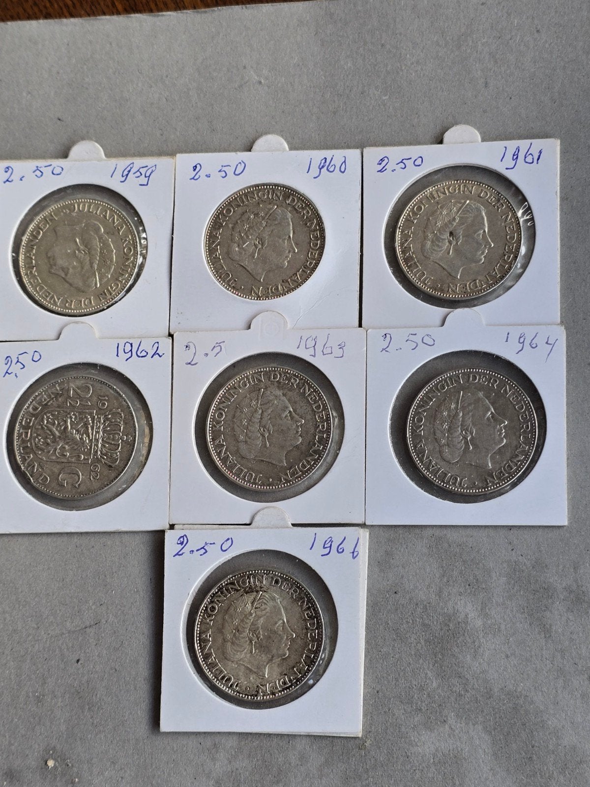2.50 zilverserie Juliana., Ophalen of Verzenden
