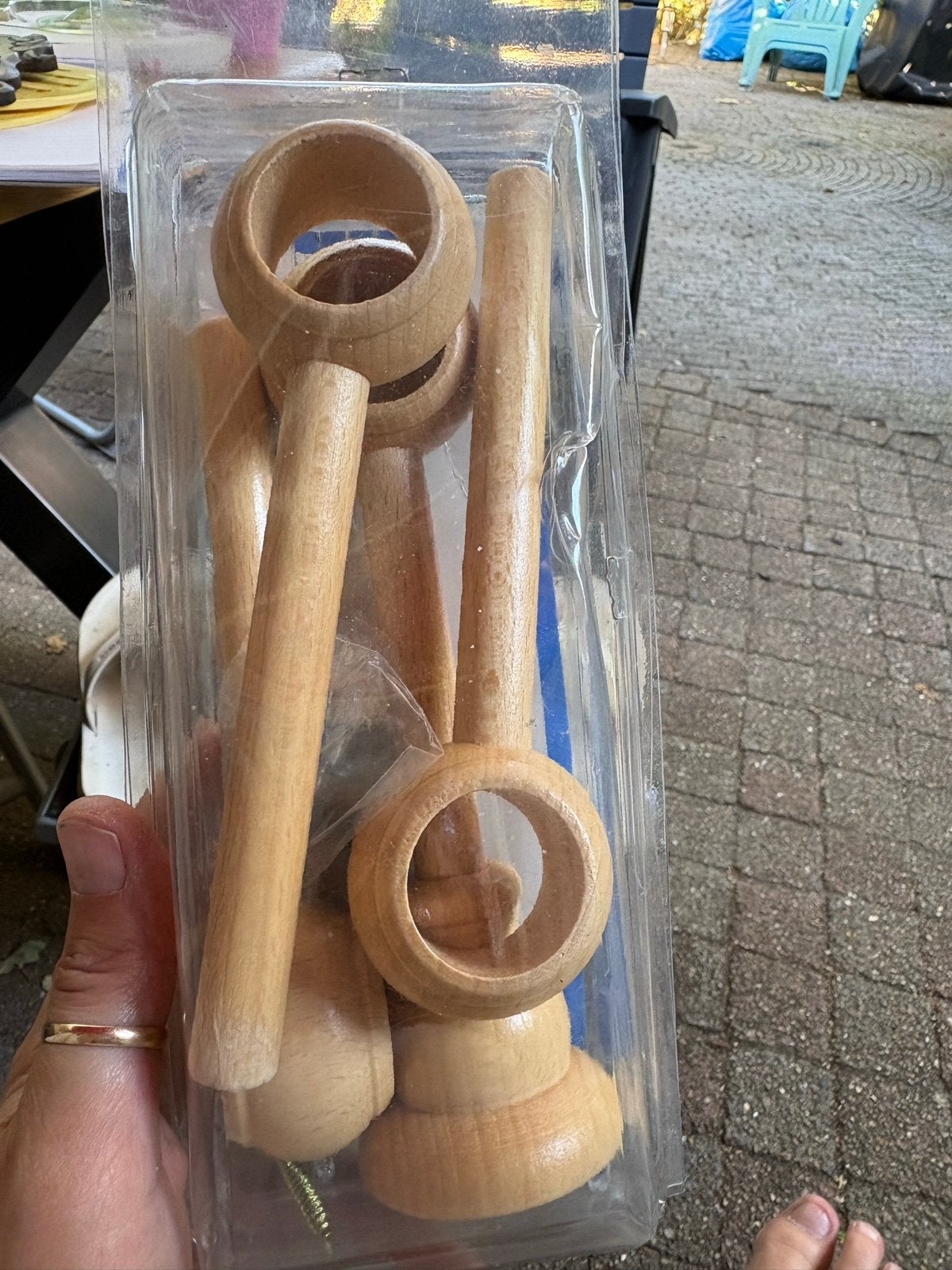 Gordijnroede steunen nieuw in verpakking, Inclusief montageonderdelen, Overige merken, Bruin, Hout