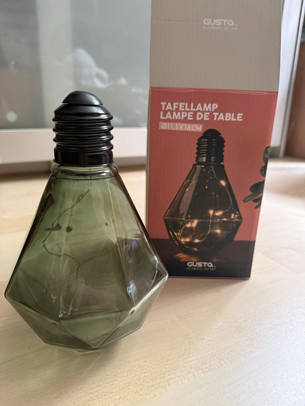 Gusta Tafellamp, LED verlichting, Overige merken, Groen, Ophalen of Verzenden