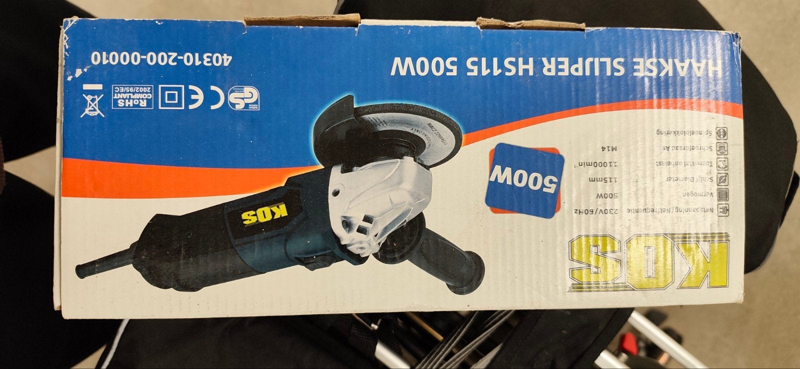 KOS Haakse Slijper HS115 500W - Nieuw in doos, Ophalen of Verzenden