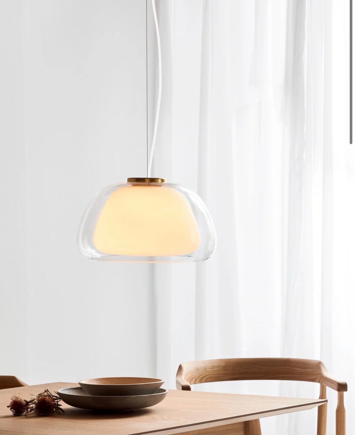 Westwing Hanglamp Jelly, Ophalen, Zo goed als nieuw, Glas, E27 (groot)