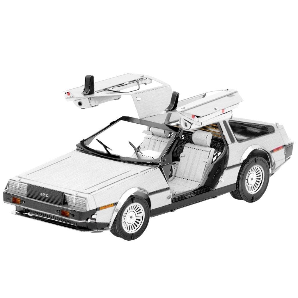 DeLorean met vleugeldeuren - metalen bouwpakket, Overige merken, Auto, 1:32 tot 1:50, Nieuw