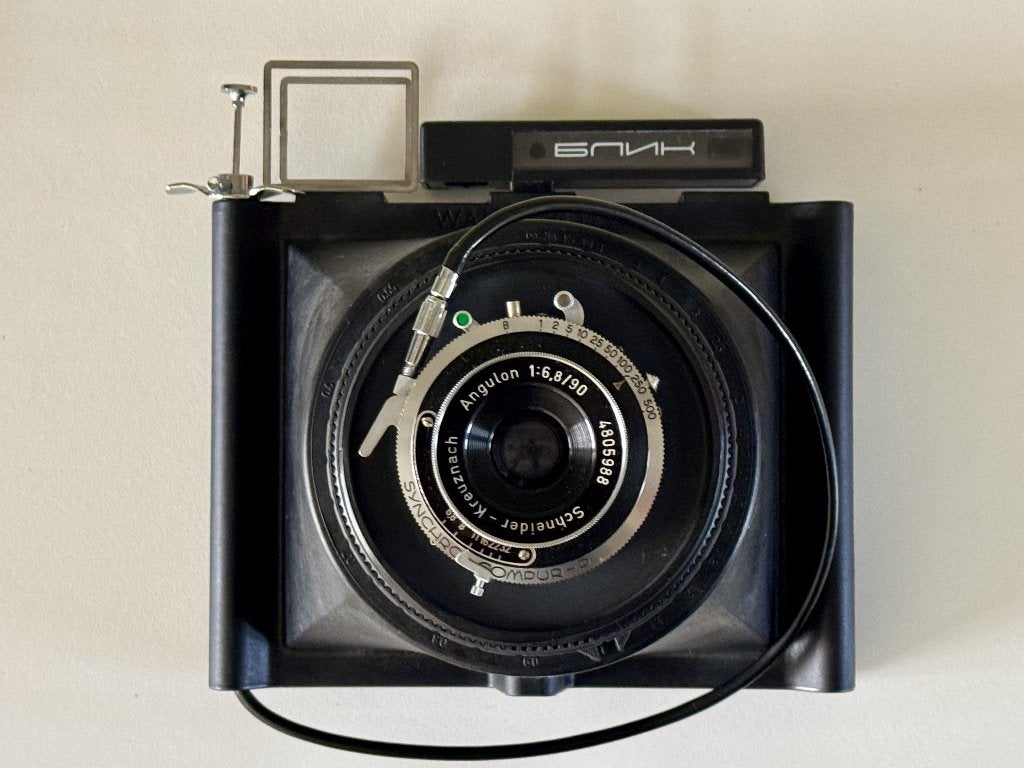 4x5 Grootformaat Camera Set – Schneider Angulon 90mm, Ophalen of Verzenden, Gebruikt, Compact, Overige Merken
