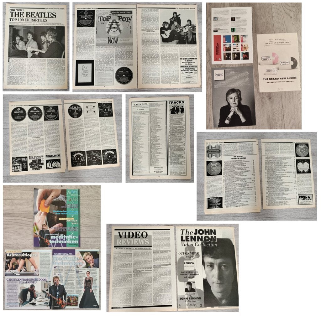 The Beatles tijdschrift artikelen 16 pagina’s verzameling, Verzenden, Gebruikt, Boek, Tijdschrift of Artikel