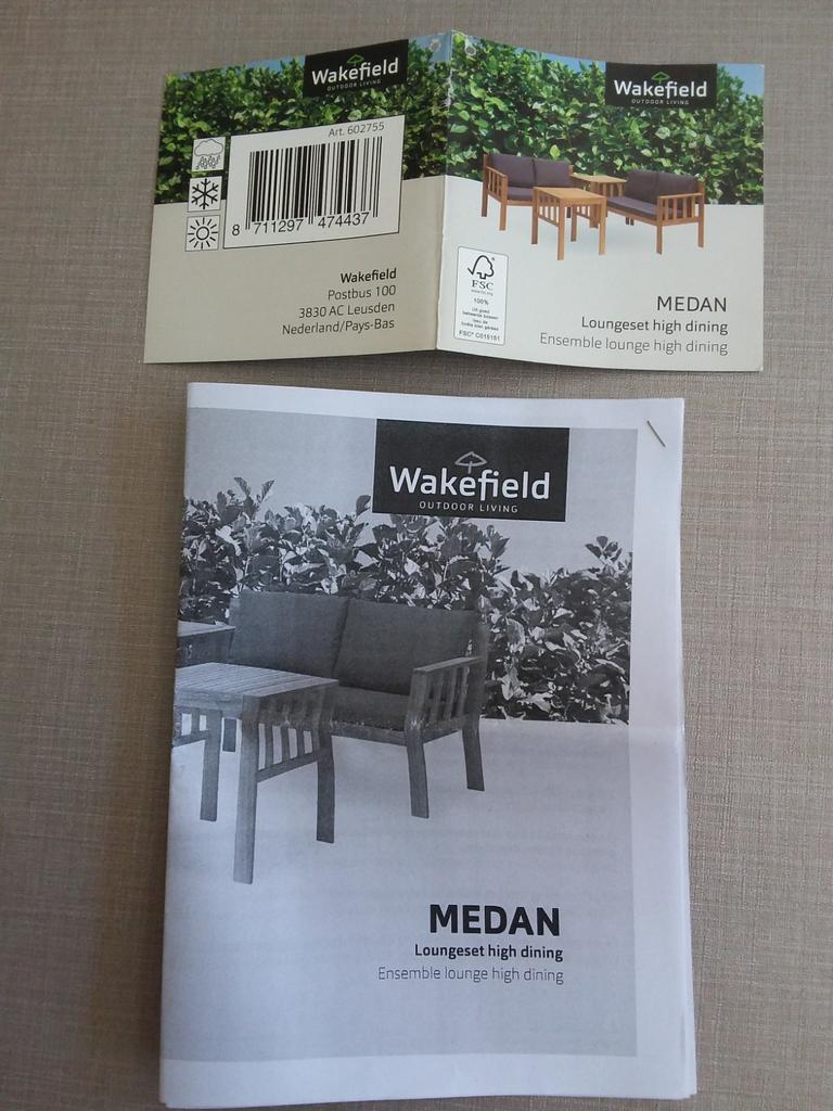 Wakefield MEDAN Loungeset high dining Nieuw (gemonteerd), Ophalen, Nieuw, 2 zitplaatsen