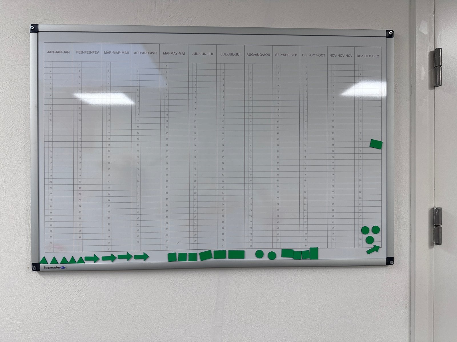 Maandplanner whiteboard, Ophalen, Maandkalender, Gebruikt