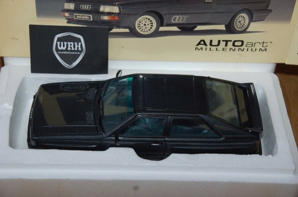 1:18 AUDI QUATTRO LWB satinblack Autoart 70301 in box WRH, Verzenden, Zo goed als nieuw, Auto, Autoart